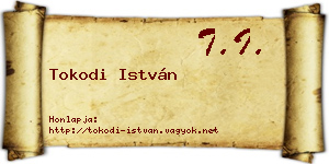 Tokodi István névjegykártya