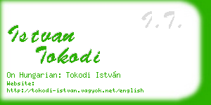 istvan tokodi business card